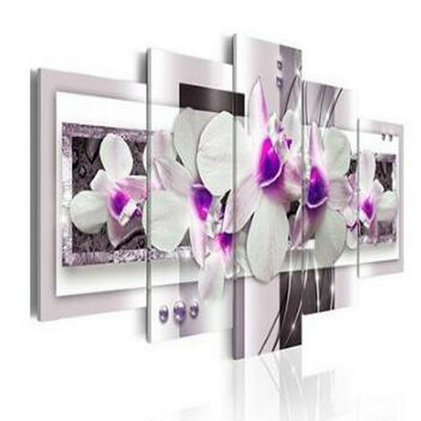 5pcs Modern Flower Canvas Painting Wall Art Home Decor Picture Print Decor Set
